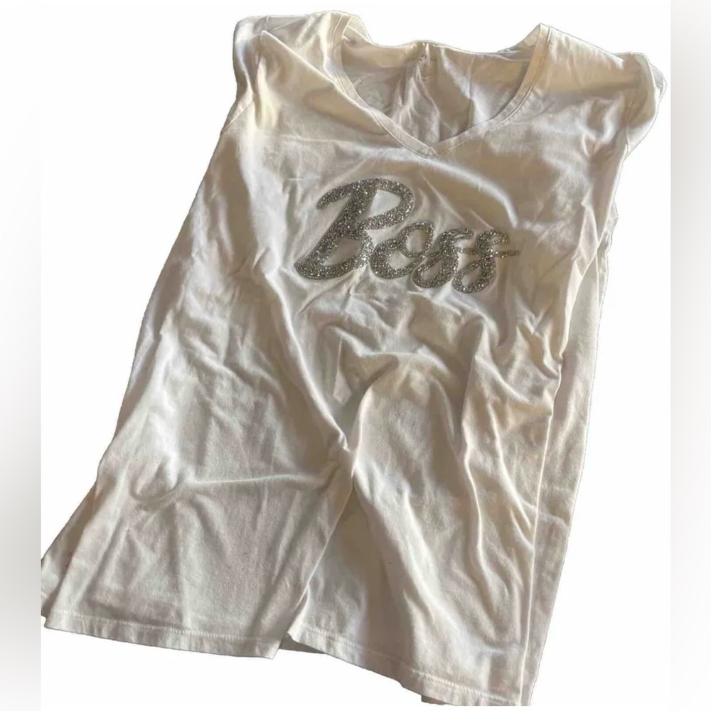 Lane Bryant 26/28 Bedazzled “Boss” Shirt